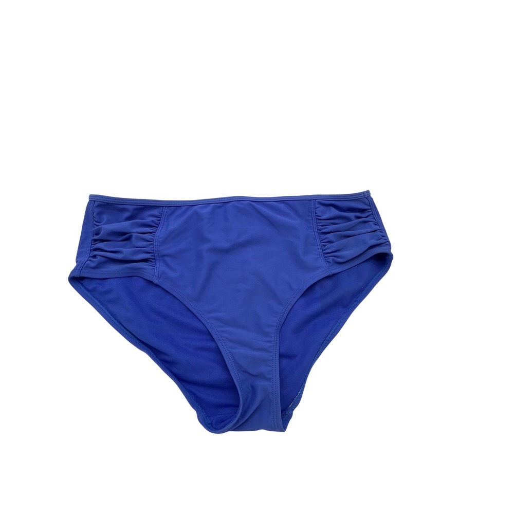 Collections by Catalina Royal Blue High Waisted Ruched Bikini Bottom Medium 8-10